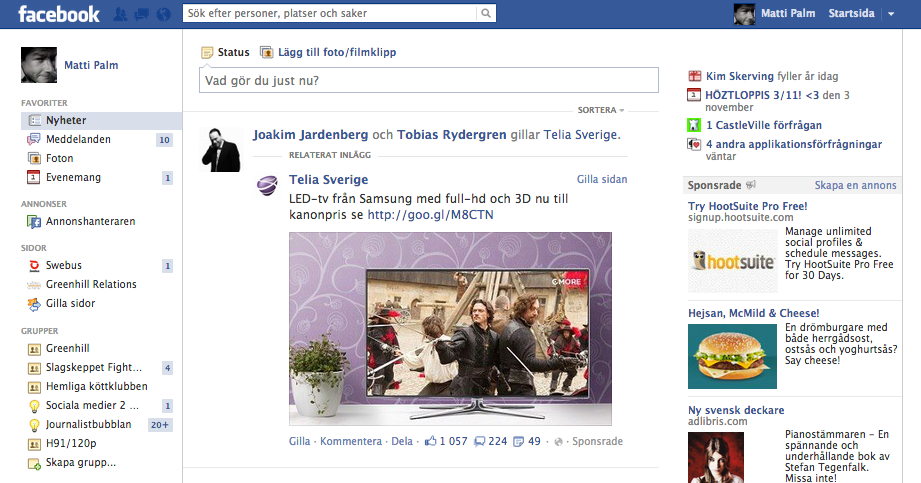 Facebook-flöde Facebook-flöde